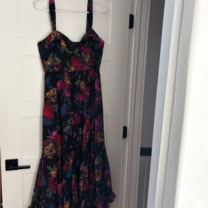 Hutch Black Floral Maxi Formal Dress
